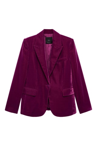 Blazer velours structuré - Fuchsia