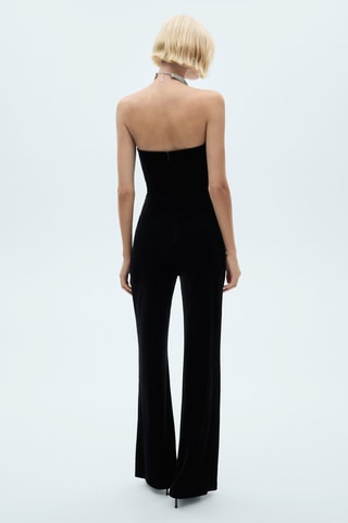 Combinaison bustier velours - Noir