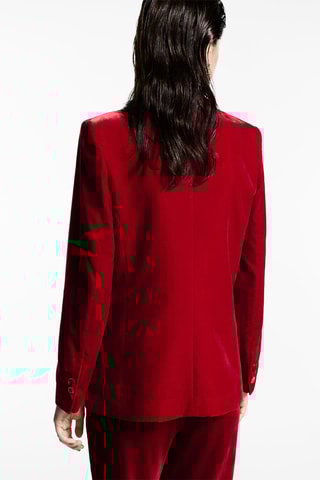 Blazer costume velours - Rouge