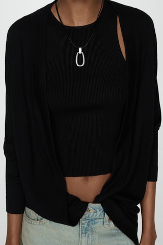 Cardigan maille fine - Noir