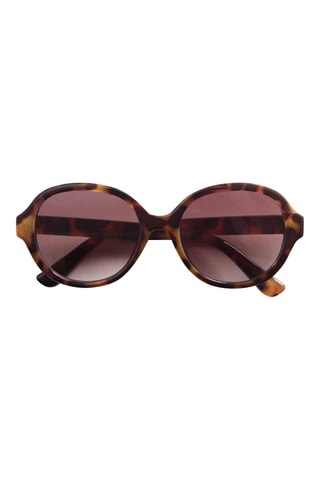 Lunettes de soleil monture ronde - Marron