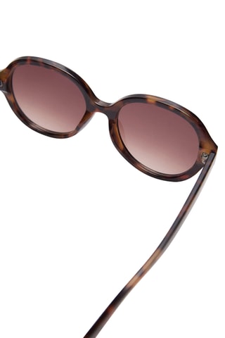 Lunettes de soleil monture ronde - Marron