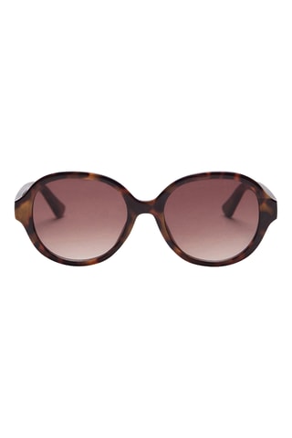 Lunettes de soleil monture ronde - Marron