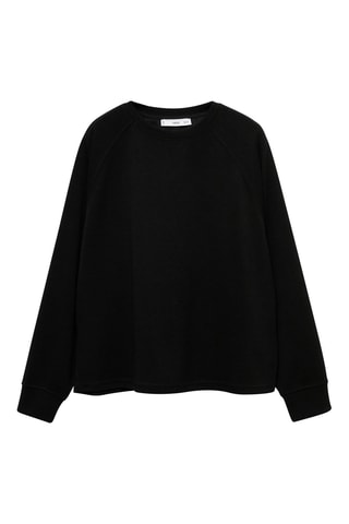 Sweat-shirt coutures décoratives - Noir