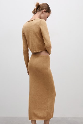 Jupe longue maille - Doré