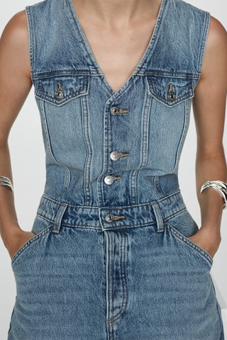 Combi-pantalon en jean - Bleu