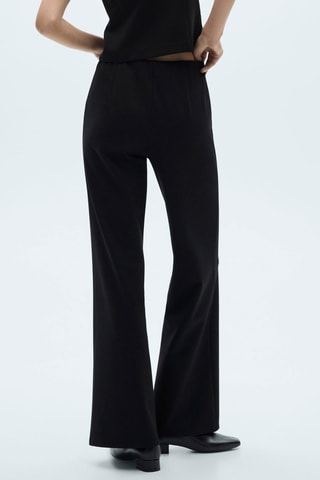 Pantalon droit maille point de Rome - Noir