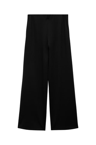 Pantalon droit maille point de Rome - Noir
