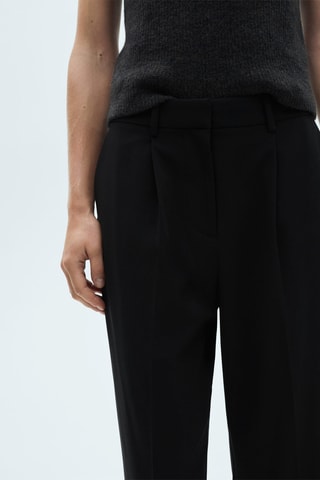Pantalon droit pinces - Noir