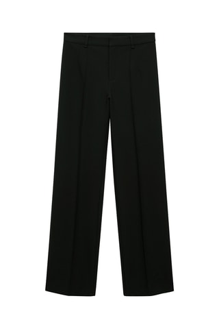 Pantalon droit coutures décoratives - Noir