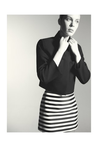Veste crop poches - Noir