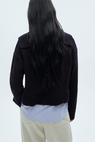 Pull-over chemise combiné - Bleu marine
