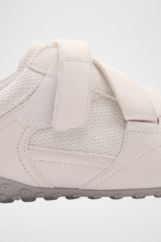 Tennis toile cuir - Blanc