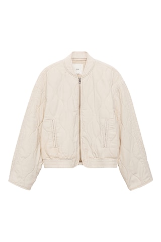 Veste bomber matelassée - Écru