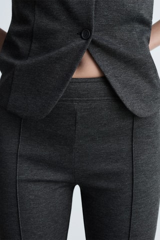 Pantalon flare coutures - Gris