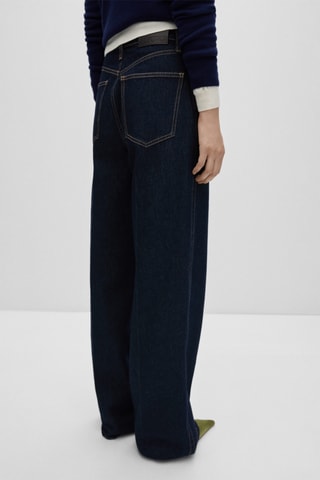 Jean wideleg rinse wash - Bleu