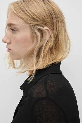 Chemise ajustée manches longues - Noir