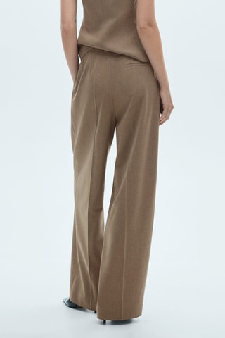 Pantalon de costume laine - Marron