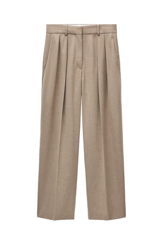 Pantalon de costume laine - Marron