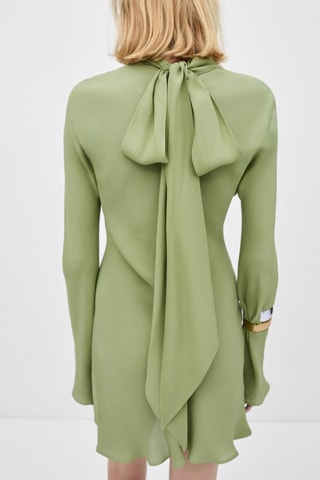 Robe gaze noeud - Kaki