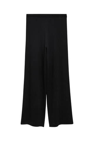Pantalon wideleg maille fine - Noir