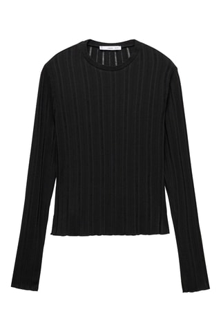 T-shirt jaspé - Noir