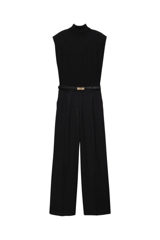 Combinaison épaulettes ceinture - Noir