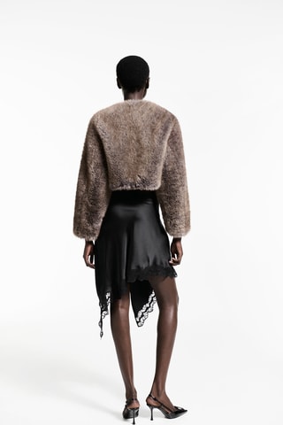 Veste fausse fourrure - Beige