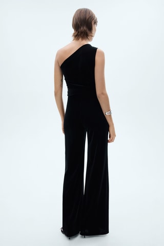 Combinaison velours asymétrique - Noir