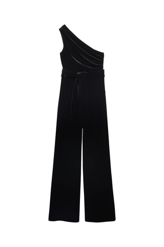 Combinaison velours asymétrique - Noir