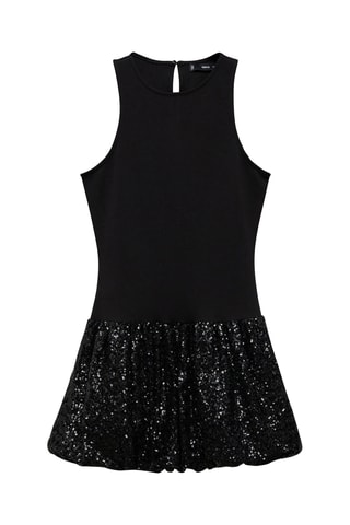 Robe jupe boule paillettes - Noir