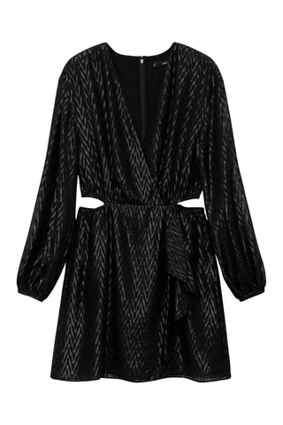 Robe cache-coeur ouvertures latérales - Noir