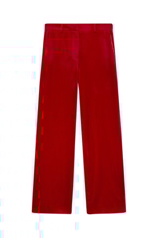 Pantalon costume velours - Rouge