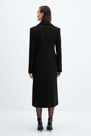 Manteau en laine structuré - Noir