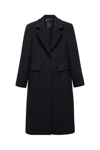 Manteau en laine structuré - Noir