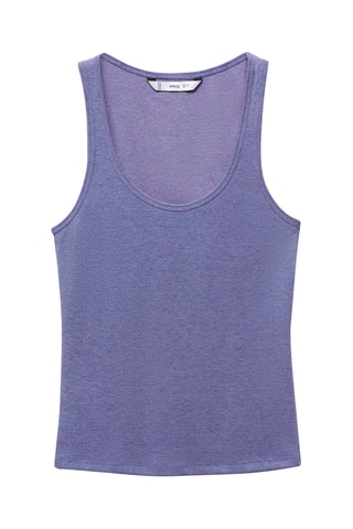 Top maille Lurex - Bleu