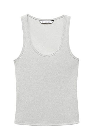 Top maille Lurex - Argenté
