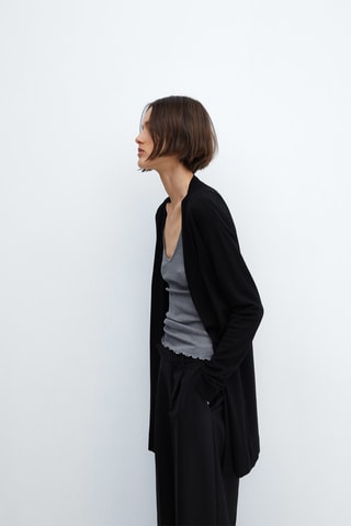 Cardigan maille fine - Noir