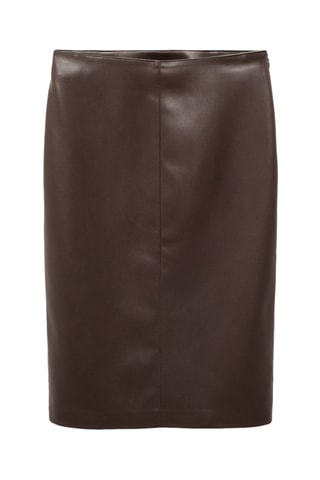 Jupe crayon similicuir - Bordeaux