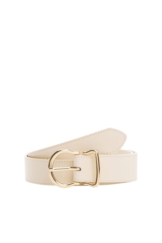 Ceinture similicuir - Écru