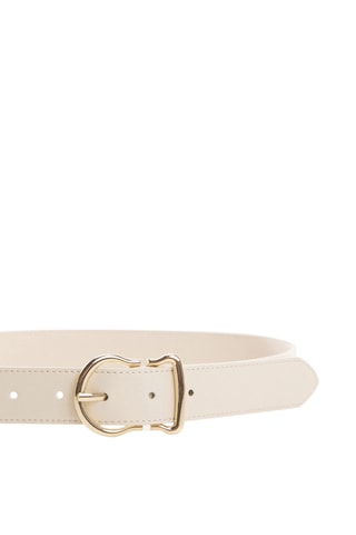 Ceinture similicuir - Écru