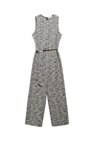 Combinaison tweed chinée - Écru