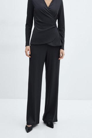Pantalon wideleg taille élastique - Anthracite