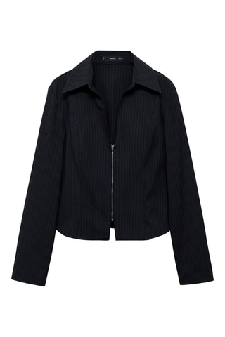 Chemise rayures tennis fermeture Éclair - Bleu marine
