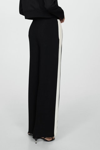 Pantalon bandes latérales contrastantes - Noir et blanc