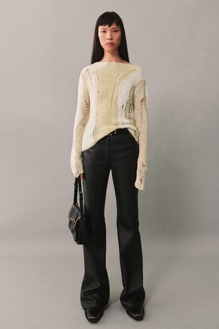 Pull-over maille lâche - Écru