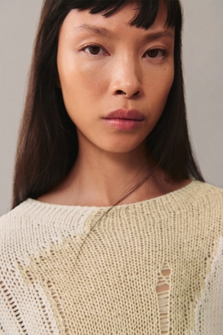 Pull-over maille lâche - Écru