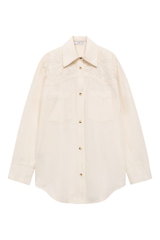 Chemise coutures décoratives - Écru