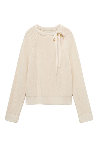 Pull-over maille ouvertures - Écru