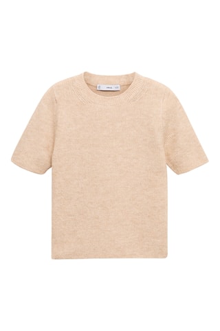 Pull-over manches courtes - Écru